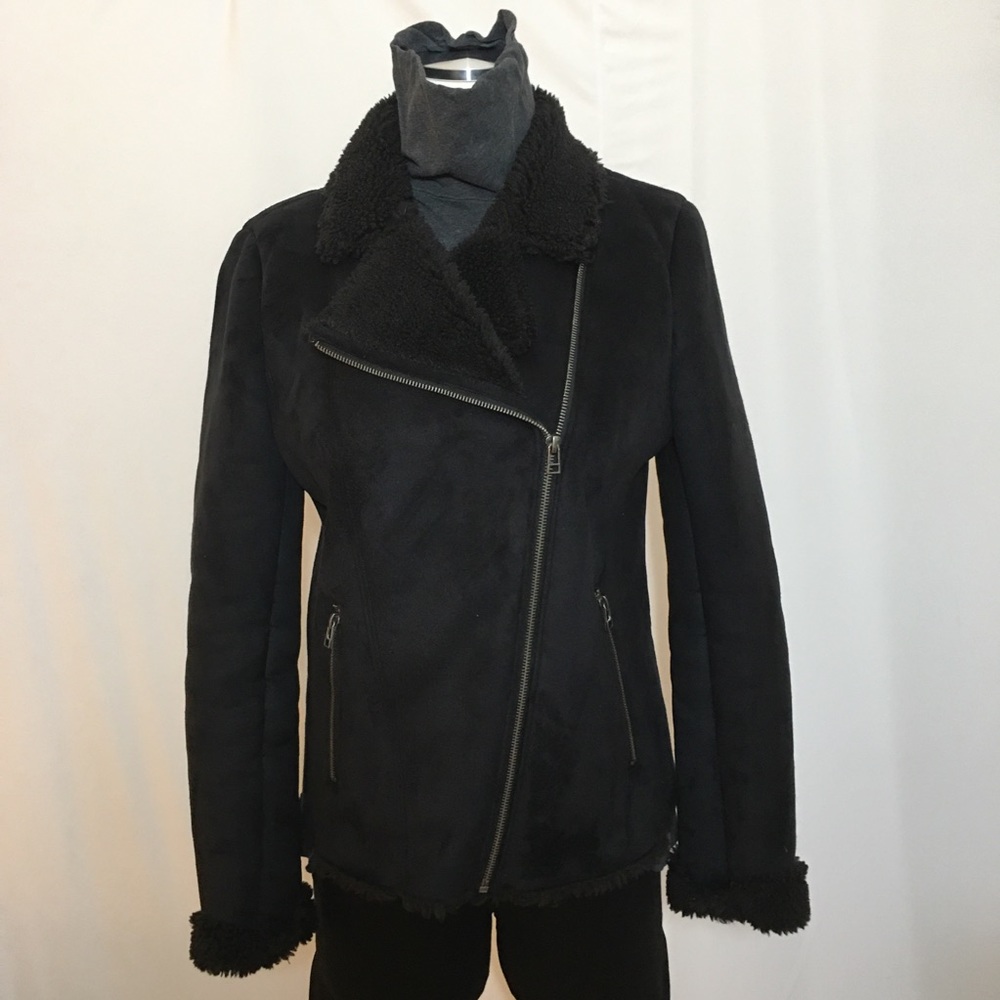 VELVET by Graham & Spencer Faux Shearling and Suede Coat